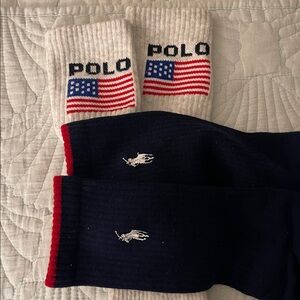 NWT two pairs Ralph Lauren socks size 9-11